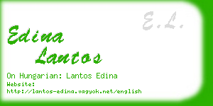 edina lantos business card